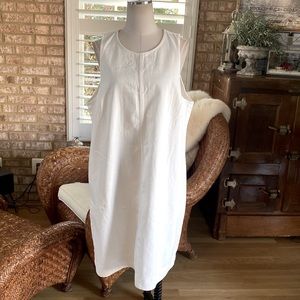 J. CREW Denim shift dress in white # AK257 PLUS 18 NEW